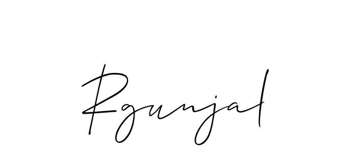 You should practise on your own different ways (Allison_Script) to write your name (Rgunjal) in signature. don't let someone else do it for you. Rgunjal signature style 2 images and pictures png