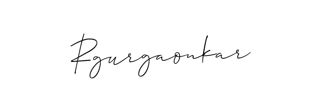 How to make Rgurgaonkar name signature. Use Allison_Script style for creating short signs online. This is the latest handwritten sign. Rgurgaonkar signature style 2 images and pictures png
