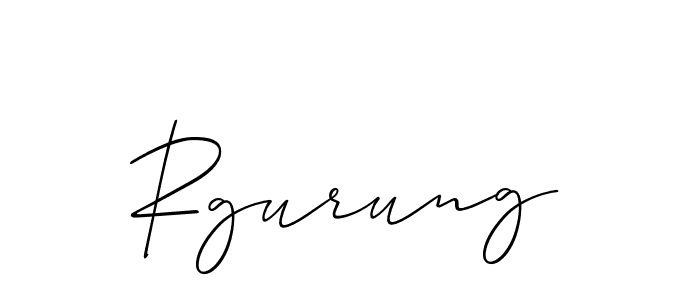 Design your own signature with our free online signature maker. With this signature software, you can create a handwritten (Allison_Script) signature for name Rgurung. Rgurung signature style 2 images and pictures png