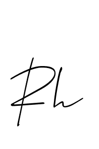 How to make Rh name signature. Use Allison_Script style for creating short signs online. This is the latest handwritten sign. Rh signature style 2 images and pictures png