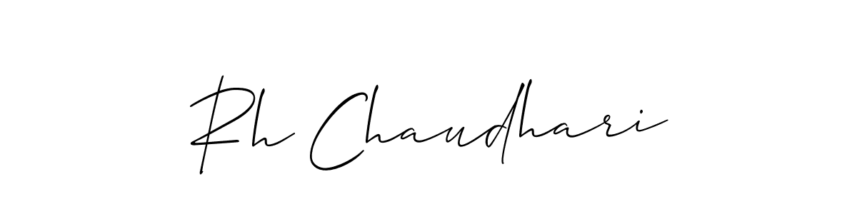 It looks lik you need a new signature style for name Rh Chaudhari. Design unique handwritten (Allison_Script) signature with our free signature maker in just a few clicks. Rh Chaudhari signature style 2 images and pictures png