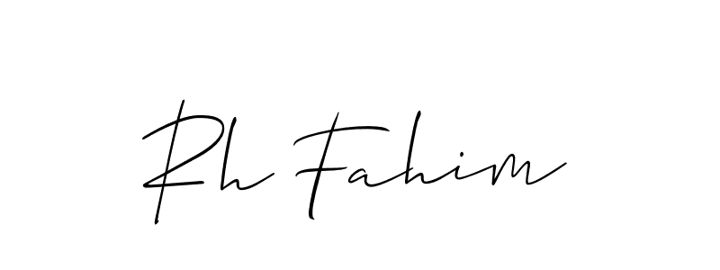 Create a beautiful signature design for name Rh Fahim. With this signature (Allison_Script) fonts, you can make a handwritten signature for free. Rh Fahim signature style 2 images and pictures png