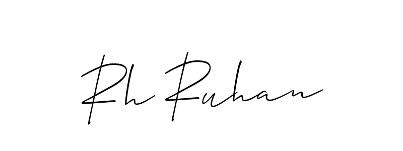 Rh Ruhan stylish signature style. Best Handwritten Sign (Allison_Script) for my name. Handwritten Signature Collection Ideas for my name Rh Ruhan. Rh Ruhan signature style 2 images and pictures png