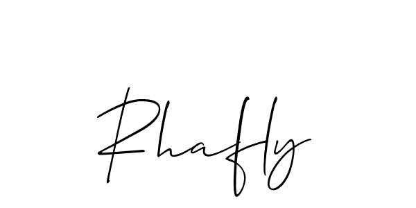 How to make Rhafly name signature. Use Allison_Script style for creating short signs online. This is the latest handwritten sign. Rhafly signature style 2 images and pictures png