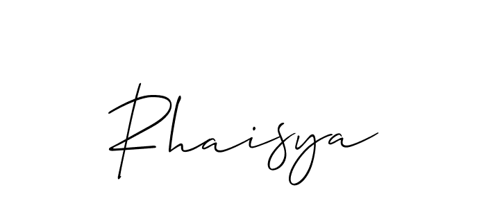 Create a beautiful signature design for name Rhaisya. With this signature (Allison_Script) fonts, you can make a handwritten signature for free. Rhaisya signature style 2 images and pictures png