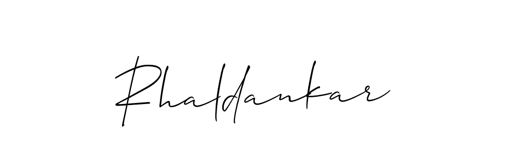 It looks lik you need a new signature style for name Rhaldankar. Design unique handwritten (Allison_Script) signature with our free signature maker in just a few clicks. Rhaldankar signature style 2 images and pictures png