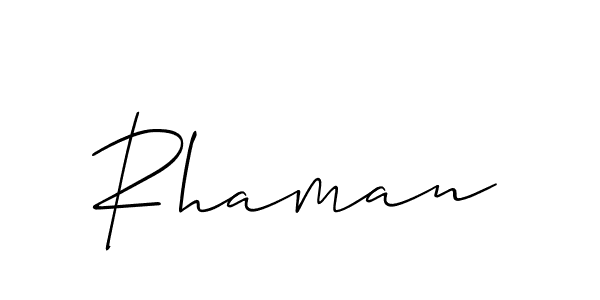 Rhaman stylish signature style. Best Handwritten Sign (Allison_Script) for my name. Handwritten Signature Collection Ideas for my name Rhaman. Rhaman signature style 2 images and pictures png