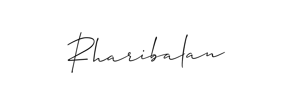 It looks lik you need a new signature style for name Rharibalan. Design unique handwritten (Allison_Script) signature with our free signature maker in just a few clicks. Rharibalan signature style 2 images and pictures png