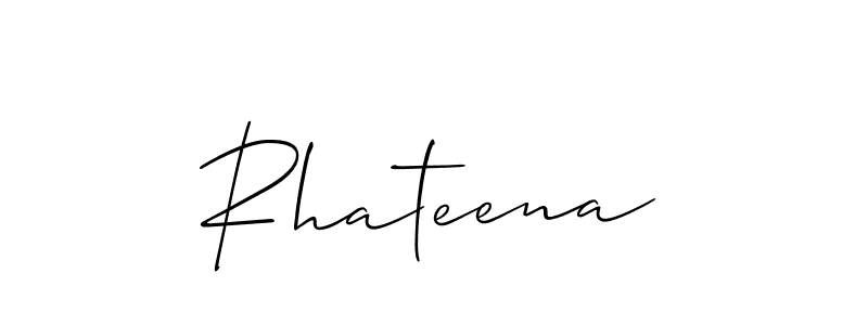 It looks lik you need a new signature style for name Rhateena. Design unique handwritten (Allison_Script) signature with our free signature maker in just a few clicks. Rhateena signature style 2 images and pictures png