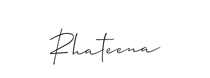 The best way (Allison_Script) to make a short signature is to pick only two or three words in your name. The name Rhateena include a total of six letters. For converting this name. Rhateena signature style 2 images and pictures png