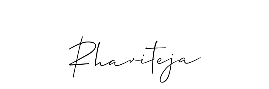 Create a beautiful signature design for name Rhaviteja. With this signature (Allison_Script) fonts, you can make a handwritten signature for free. Rhaviteja signature style 2 images and pictures png