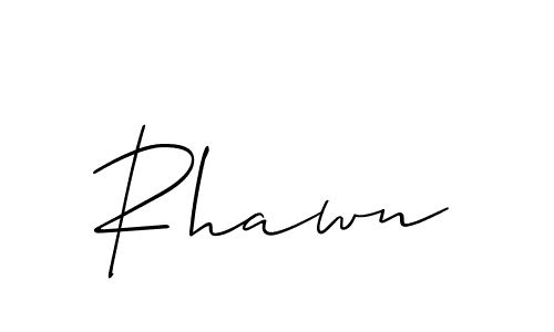 Create a beautiful signature design for name Rhawn. With this signature (Allison_Script) fonts, you can make a handwritten signature for free. Rhawn signature style 2 images and pictures png