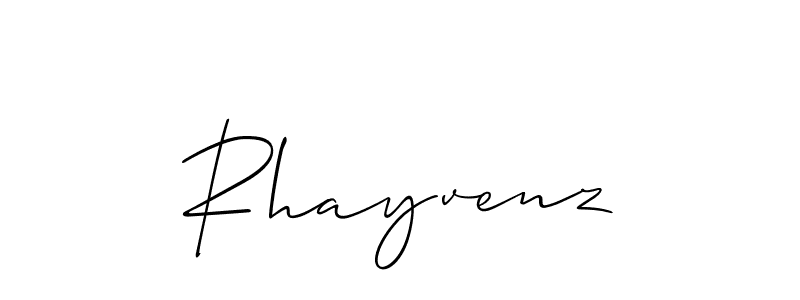 Design your own signature with our free online signature maker. With this signature software, you can create a handwritten (Allison_Script) signature for name Rhayvenz. Rhayvenz signature style 2 images and pictures png