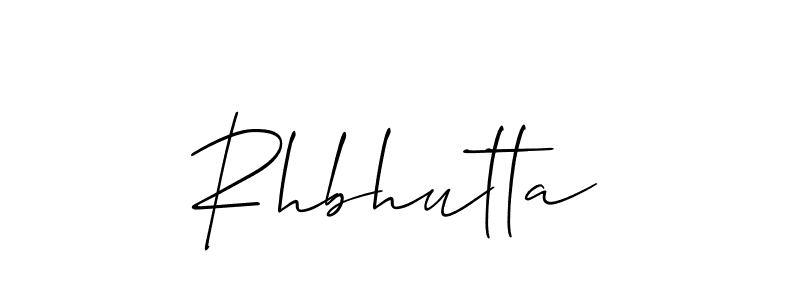Create a beautiful signature design for name Rhbhutta. With this signature (Allison_Script) fonts, you can make a handwritten signature for free. Rhbhutta signature style 2 images and pictures png