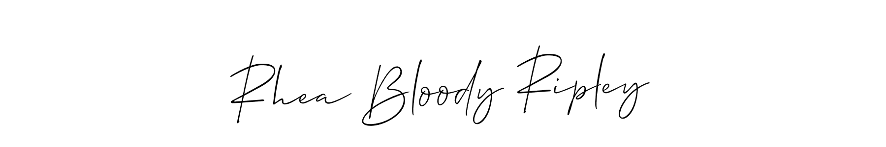 How to make Rhea Bloody Ripley signature? Allison_Script is a professional autograph style. Create handwritten signature for Rhea Bloody Ripley name. Rhea Bloody Ripley signature style 2 images and pictures png