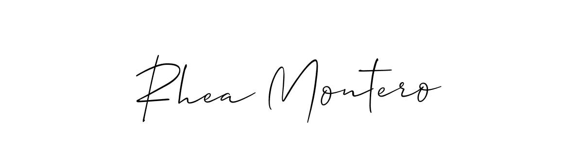 How to Draw Rhea Montero signature style? Allison_Script is a latest design signature styles for name Rhea Montero. Rhea Montero signature style 2 images and pictures png