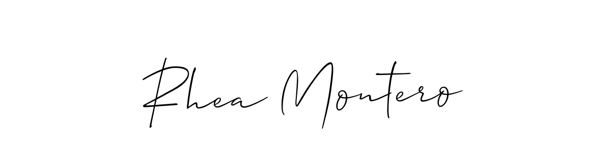 Best and Professional Signature Style for Rhea Montero. Allison_Script Best Signature Style Collection. Rhea Montero signature style 2 images and pictures png