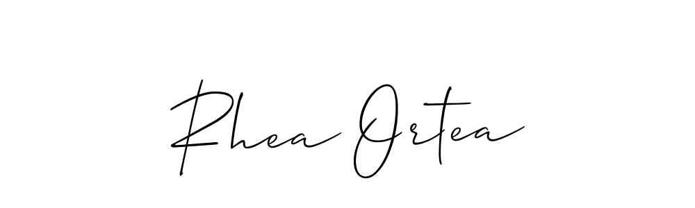 Rhea Ortea stylish signature style. Best Handwritten Sign (Allison_Script) for my name. Handwritten Signature Collection Ideas for my name Rhea Ortea. Rhea Ortea signature style 2 images and pictures png
