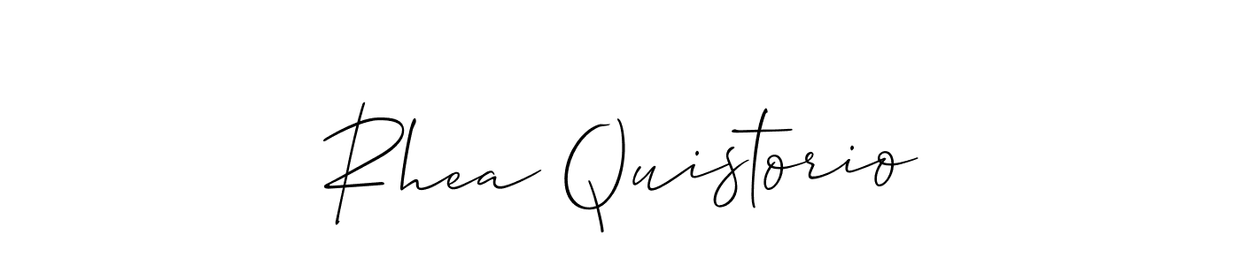 Once you've used our free online signature maker to create your best signature Allison_Script style, it's time to enjoy all of the benefits that Rhea Quistorio name signing documents. Rhea Quistorio signature style 2 images and pictures png