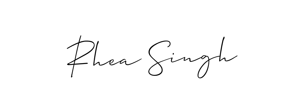Use a signature maker to create a handwritten signature online. With this signature software, you can design (Allison_Script) your own signature for name Rhea Singh. Rhea Singh signature style 2 images and pictures png