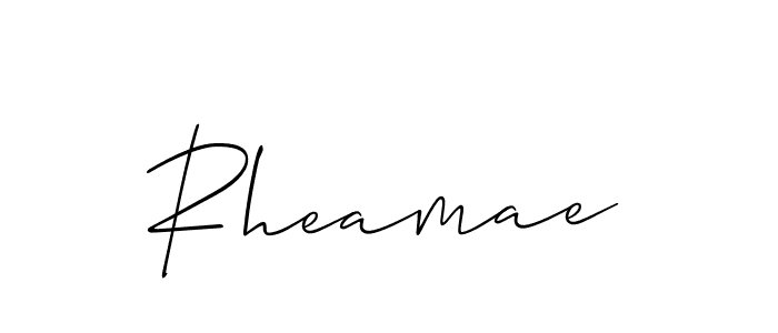 Make a short Rheamae signature style. Manage your documents anywhere anytime using Allison_Script. Create and add eSignatures, submit forms, share and send files easily. Rheamae signature style 2 images and pictures png