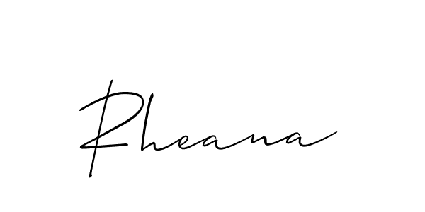 How to make Rheana signature? Allison_Script is a professional autograph style. Create handwritten signature for Rheana name. Rheana signature style 2 images and pictures png