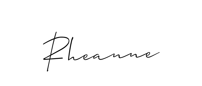 Also we have Rheanne name is the best signature style. Create professional handwritten signature collection using Allison_Script autograph style. Rheanne signature style 2 images and pictures png