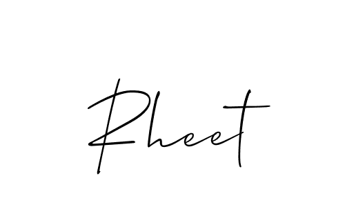 Rheet stylish signature style. Best Handwritten Sign (Allison_Script) for my name. Handwritten Signature Collection Ideas for my name Rheet. Rheet signature style 2 images and pictures png