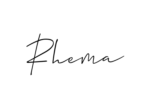 Make a beautiful signature design for name Rhema. Use this online signature maker to create a handwritten signature for free. Rhema signature style 2 images and pictures png