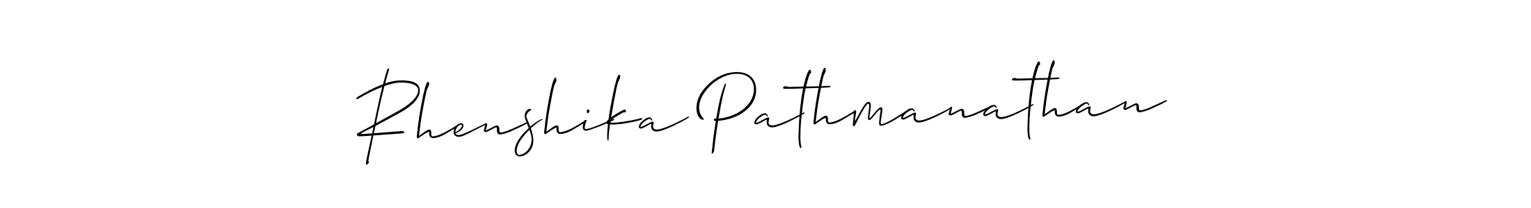 How to make Rhenshika Pathmanathan signature? Allison_Script is a professional autograph style. Create handwritten signature for Rhenshika Pathmanathan name. Rhenshika Pathmanathan signature style 2 images and pictures png