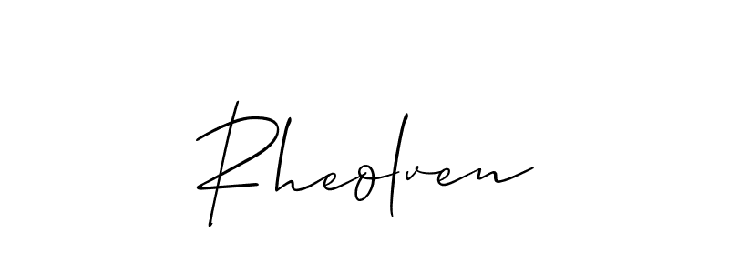 Design your own signature with our free online signature maker. With this signature software, you can create a handwritten (Allison_Script) signature for name Rheolven. Rheolven signature style 2 images and pictures png