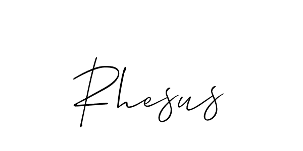 How to make Rhesus name signature. Use Allison_Script style for creating short signs online. This is the latest handwritten sign. Rhesus signature style 2 images and pictures png