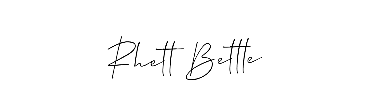 Allison_Script is a professional signature style that is perfect for those who want to add a touch of class to their signature. It is also a great choice for those who want to make their signature more unique. Get Rhett Bettle name to fancy signature for free. Rhett Bettle signature style 2 images and pictures png