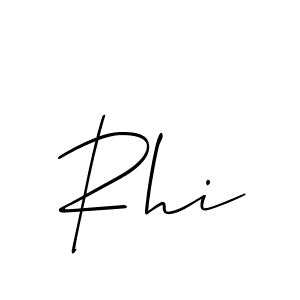 How to make Rhi signature? Allison_Script is a professional autograph style. Create handwritten signature for Rhi name. Rhi signature style 2 images and pictures png