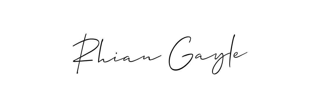 Create a beautiful signature design for name Rhian Gayle. With this signature (Allison_Script) fonts, you can make a handwritten signature for free. Rhian Gayle signature style 2 images and pictures png