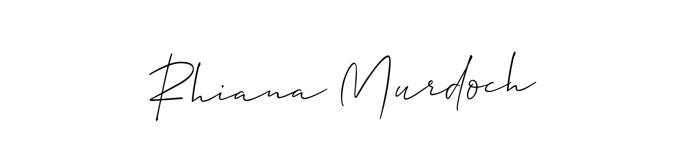 Make a short Rhiana Murdoch signature style. Manage your documents anywhere anytime using Allison_Script. Create and add eSignatures, submit forms, share and send files easily. Rhiana Murdoch signature style 2 images and pictures png