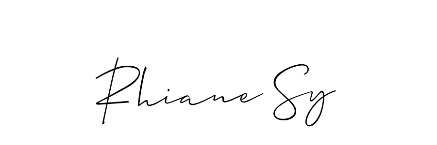 This is the best signature style for the Rhiane Sy name. Also you like these signature font (Allison_Script). Mix name signature. Rhiane Sy signature style 2 images and pictures png