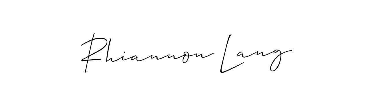 This is the best signature style for the Rhiannon Lang name. Also you like these signature font (Allison_Script). Mix name signature. Rhiannon Lang signature style 2 images and pictures png