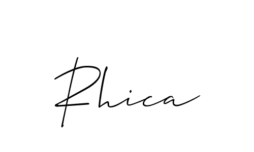 Rhica stylish signature style. Best Handwritten Sign (Allison_Script) for my name. Handwritten Signature Collection Ideas for my name Rhica. Rhica signature style 2 images and pictures png