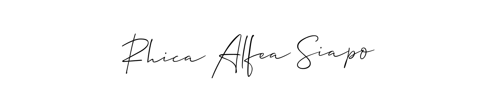 See photos of Rhica Alfea Siapo official signature by Spectra . Check more albums & portfolios. Read reviews & check more about Allison_Script font. Rhica Alfea Siapo signature style 2 images and pictures png