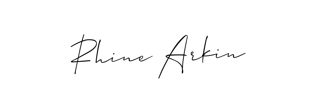 Also You can easily find your signature by using the search form. We will create Rhine Arkin name handwritten signature images for you free of cost using Allison_Script sign style. Rhine Arkin signature style 2 images and pictures png