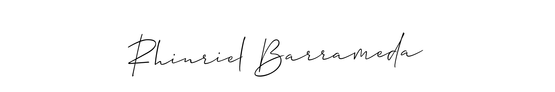 Also we have Rhinriel Barrameda name is the best signature style. Create professional handwritten signature collection using Allison_Script autograph style. Rhinriel Barrameda signature style 2 images and pictures png