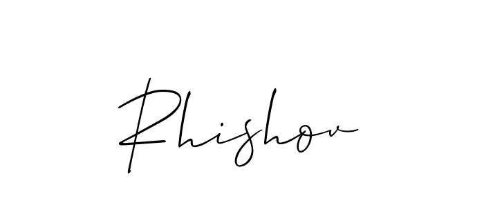 Similarly Allison_Script is the best handwritten signature design. Signature creator online .You can use it as an online autograph creator for name Rhishov. Rhishov signature style 2 images and pictures png