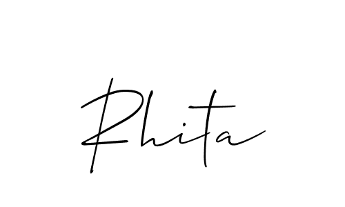 It looks lik you need a new signature style for name Rhita. Design unique handwritten (Allison_Script) signature with our free signature maker in just a few clicks. Rhita signature style 2 images and pictures png