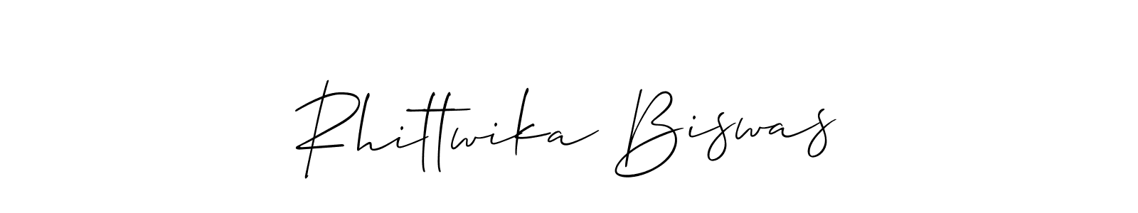 You should practise on your own different ways (Allison_Script) to write your name (Rhittwika Biswas) in signature. don't let someone else do it for you. Rhittwika Biswas signature style 2 images and pictures png