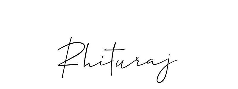 Use a signature maker to create a handwritten signature online. With this signature software, you can design (Allison_Script) your own signature for name Rhituraj. Rhituraj signature style 2 images and pictures png