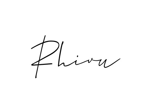 Make a short Rhivu signature style. Manage your documents anywhere anytime using Allison_Script. Create and add eSignatures, submit forms, share and send files easily. Rhivu signature style 2 images and pictures png