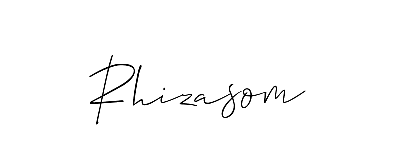 Also You can easily find your signature by using the search form. We will create Rhizasom name handwritten signature images for you free of cost using Allison_Script sign style. Rhizasom signature style 2 images and pictures png