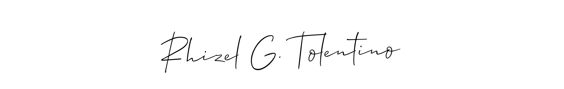 Make a beautiful signature design for name Rhizel G. Tolentino. Use this online signature maker to create a handwritten signature for free. Rhizel G. Tolentino signature style 2 images and pictures png