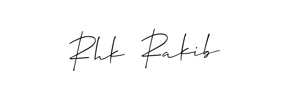 if you are searching for the best signature style for your name Rhk  Rakib. so please give up your signature search. here we have designed multiple signature styles  using Allison_Script. Rhk  Rakib signature style 2 images and pictures png